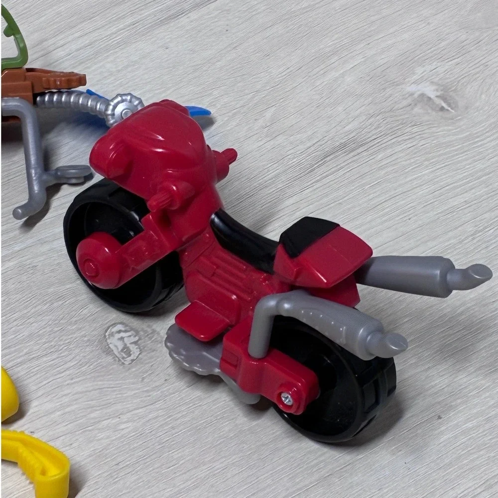 TMNT Half-Shell Heroes Vehicles Lot Donnies Luge Leos Glider Raphs Bike Parts